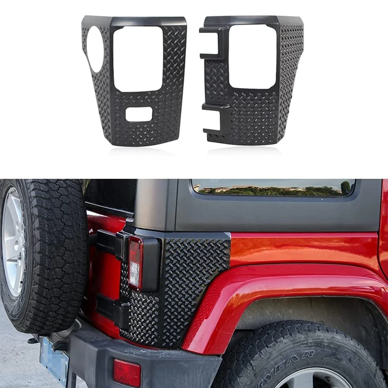 

Car Tailgate Wrap Angle Cover Trim Rear Door Corner Guard Decoration For Jeep Wrangler Rubicon Sahara JK JKU 2007-2017