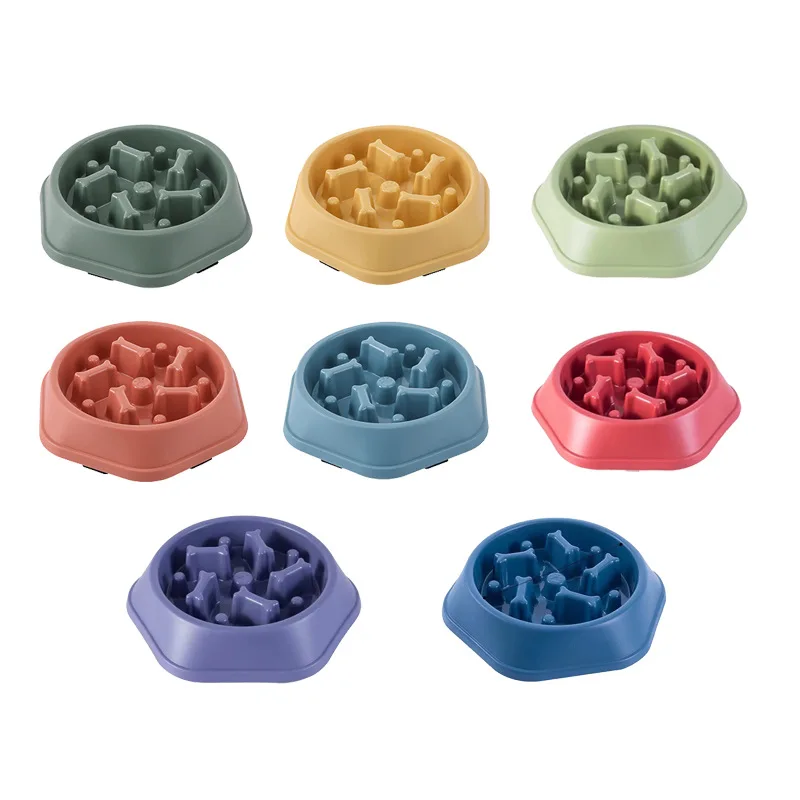 Pet Slow Food Bowl Small Dog Choke-proof Bowl Non-slip Slow Food Feeder Dog Rice Bowl Pet Supplies Available for Cats and Dogs