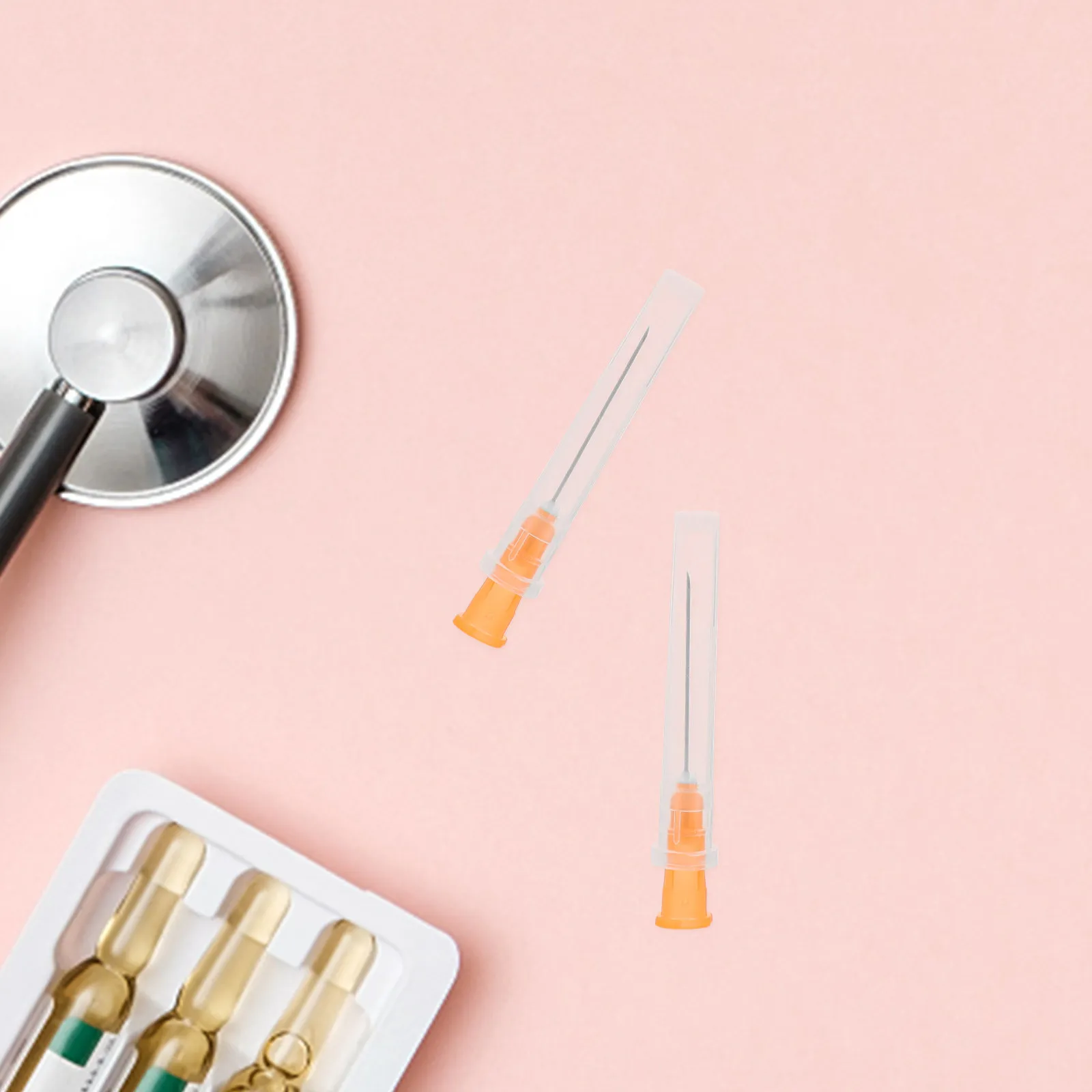 100Pcs Laboratory Dispensing Needle 25G 1 Inch Syringe Tip Injection Needles for Teaching 25G 1 Inch Needle