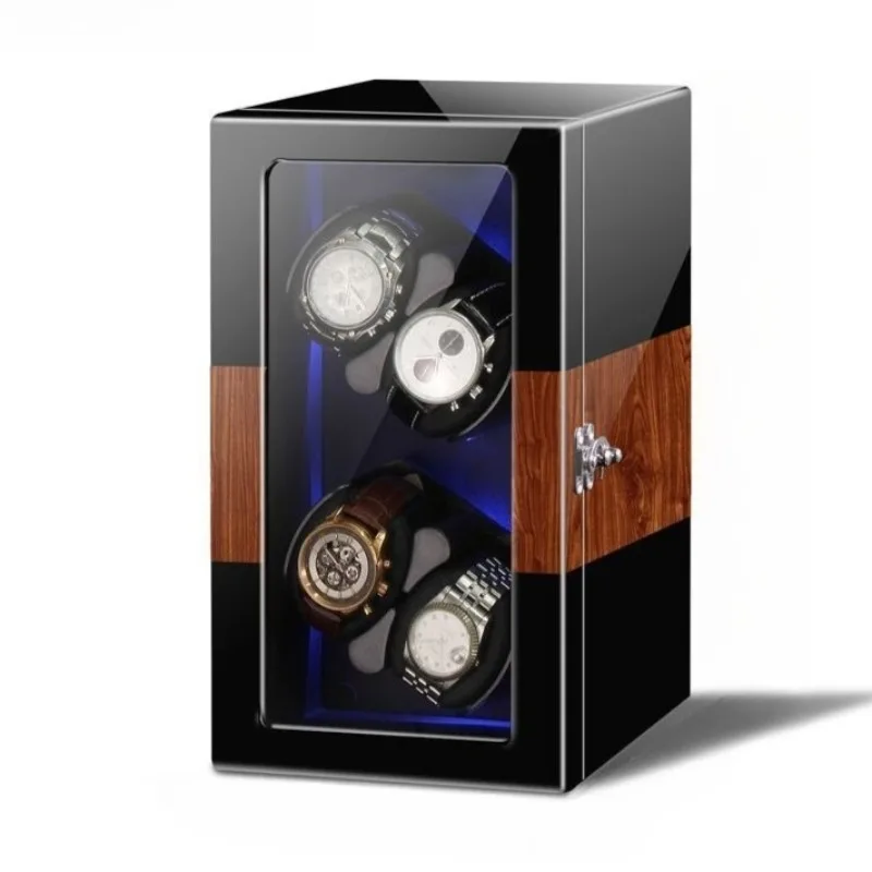 Vertical Watch Winders Mechanical Watch Winder Men's Watches Box with Automatic Winding LED Lights Storage Rotating Watches Box