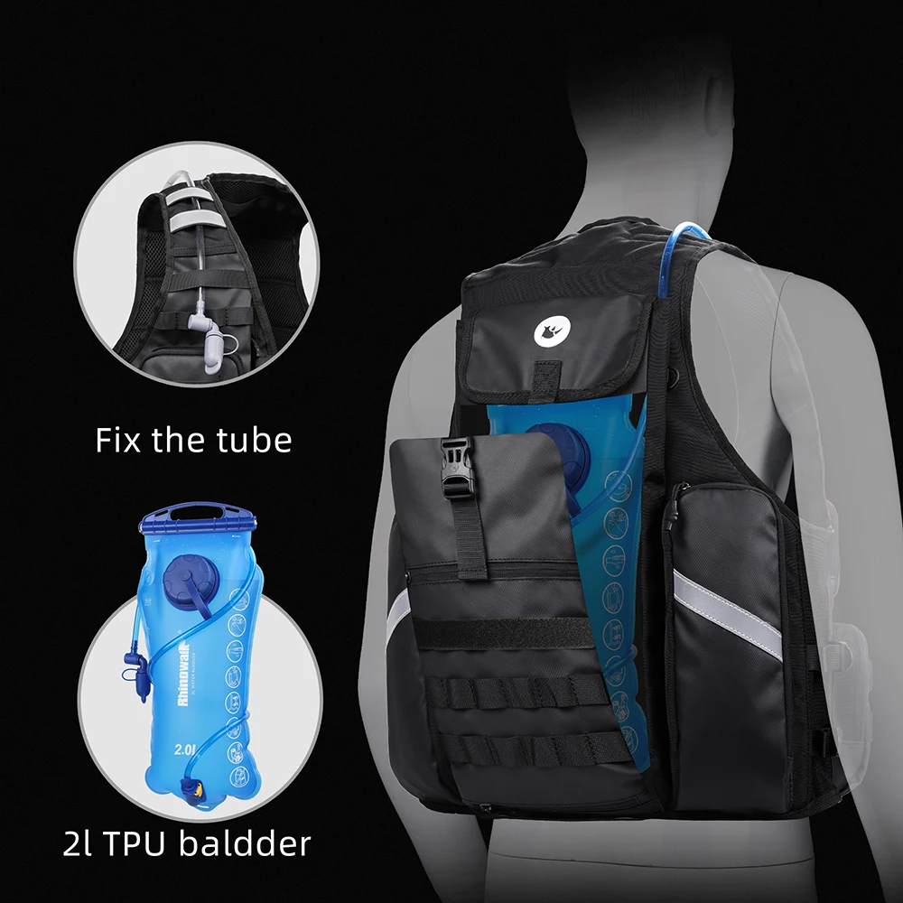 Bal inowalk-Sac à dos de cyclisme universel en émail pour moteur, sac de sport de voyage en plein air portable avec poche de rangement pour sac à eau