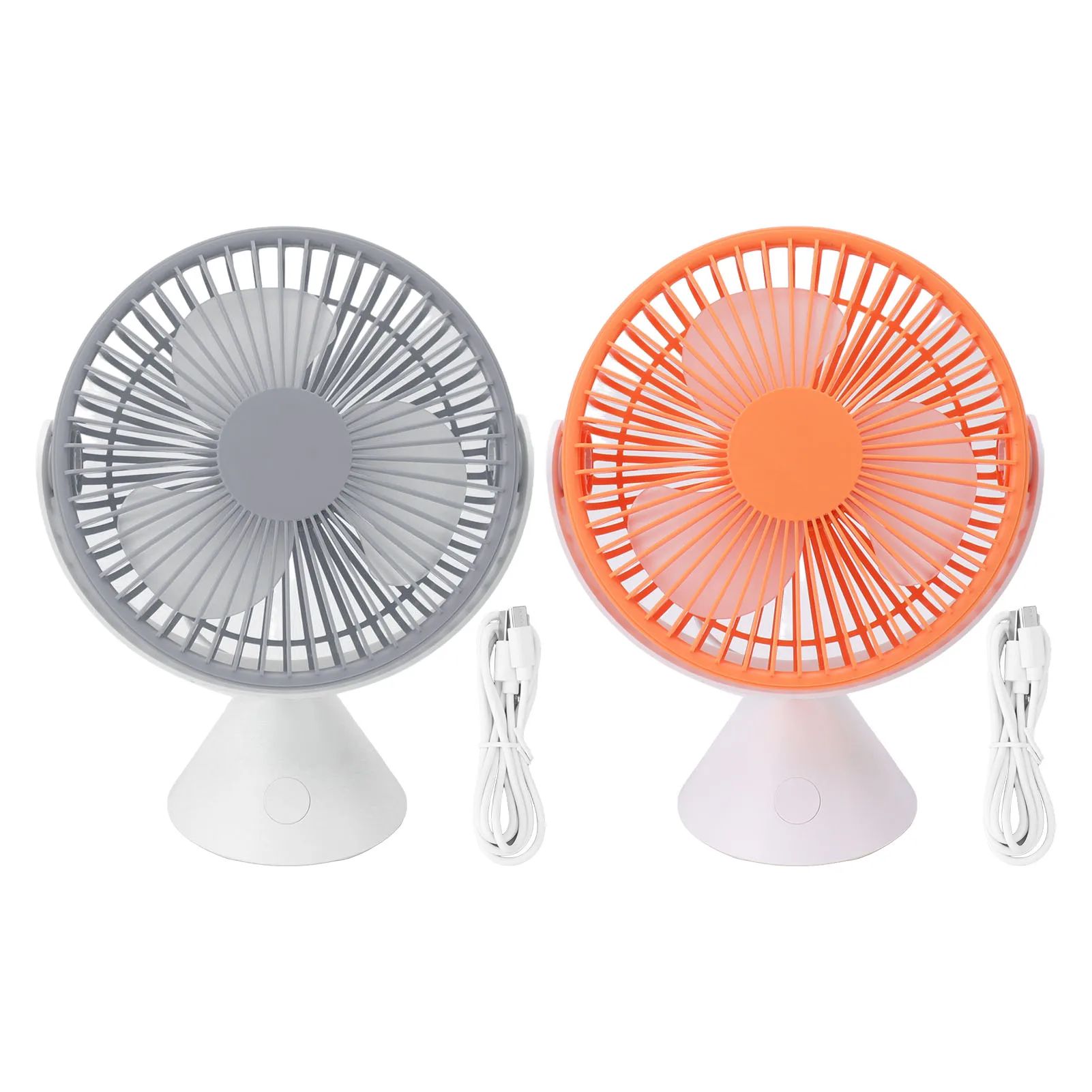 

Mini Cooling Fan USB Rechargeable 3 Speeds Wind Quiet Tabletop Fan Impact Resistant Portable with Hook for Office for Bedrooms