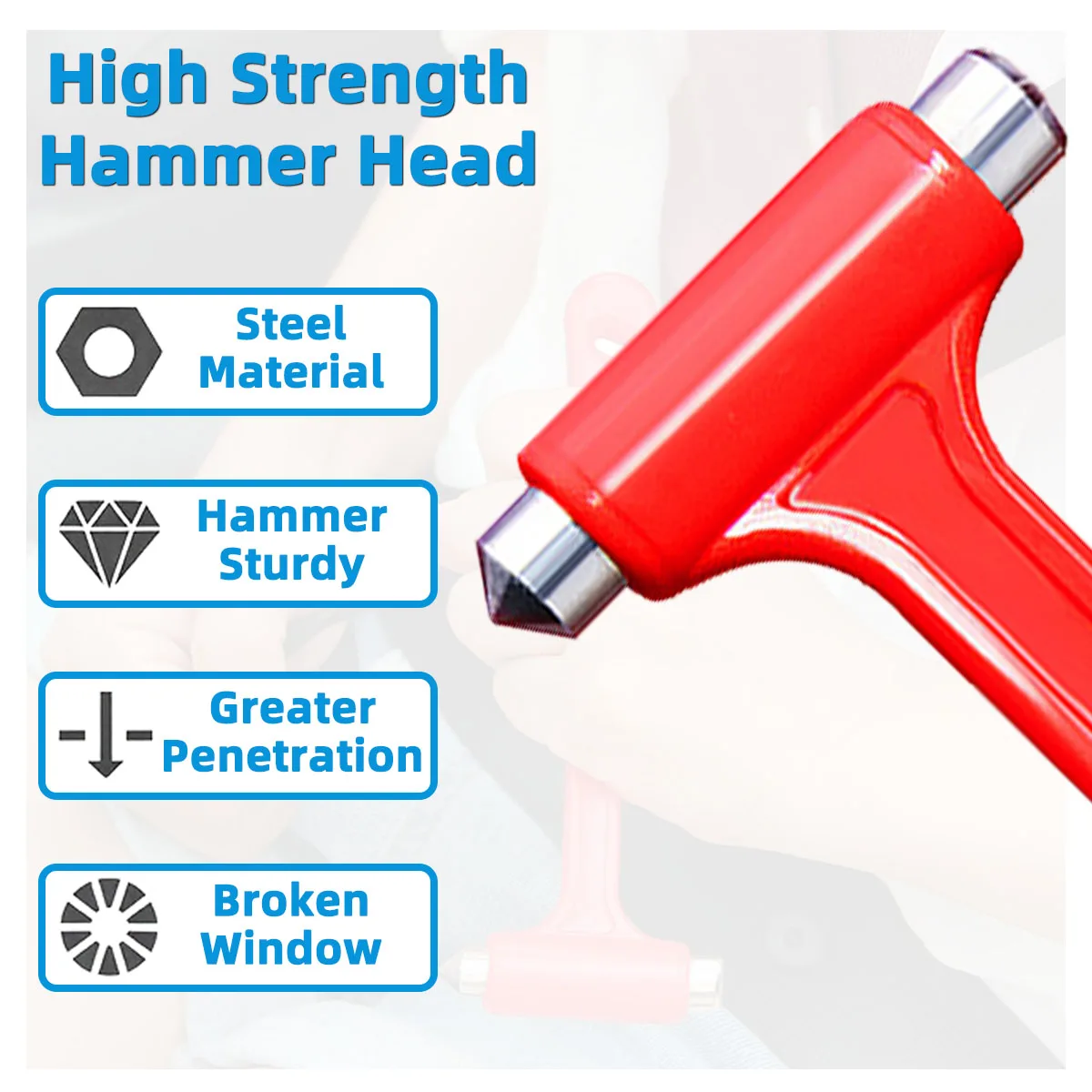1/2PCS Car 2-In-1 Safety Hammer Belt Safety Belt Shear Emergency Escape Tool Multifunctional Safety Hammer Home Window Crusher