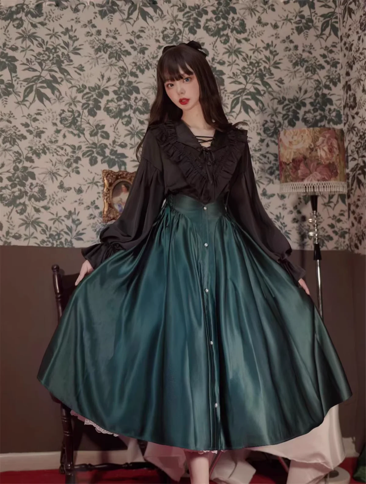 Elegant Melody Light Lo Shirt+Half Skirt Set Lolita Dress by Light Jewel Girl -Pre-order