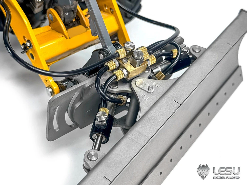 RC 1/14 Metall-Bulldozer-Anbauteil, Hydraulisches Baumaschinenmodell für Tamiya Muldenkipper, für VOLVO Anhänger-Kipper DIY-Teil – Detail 5