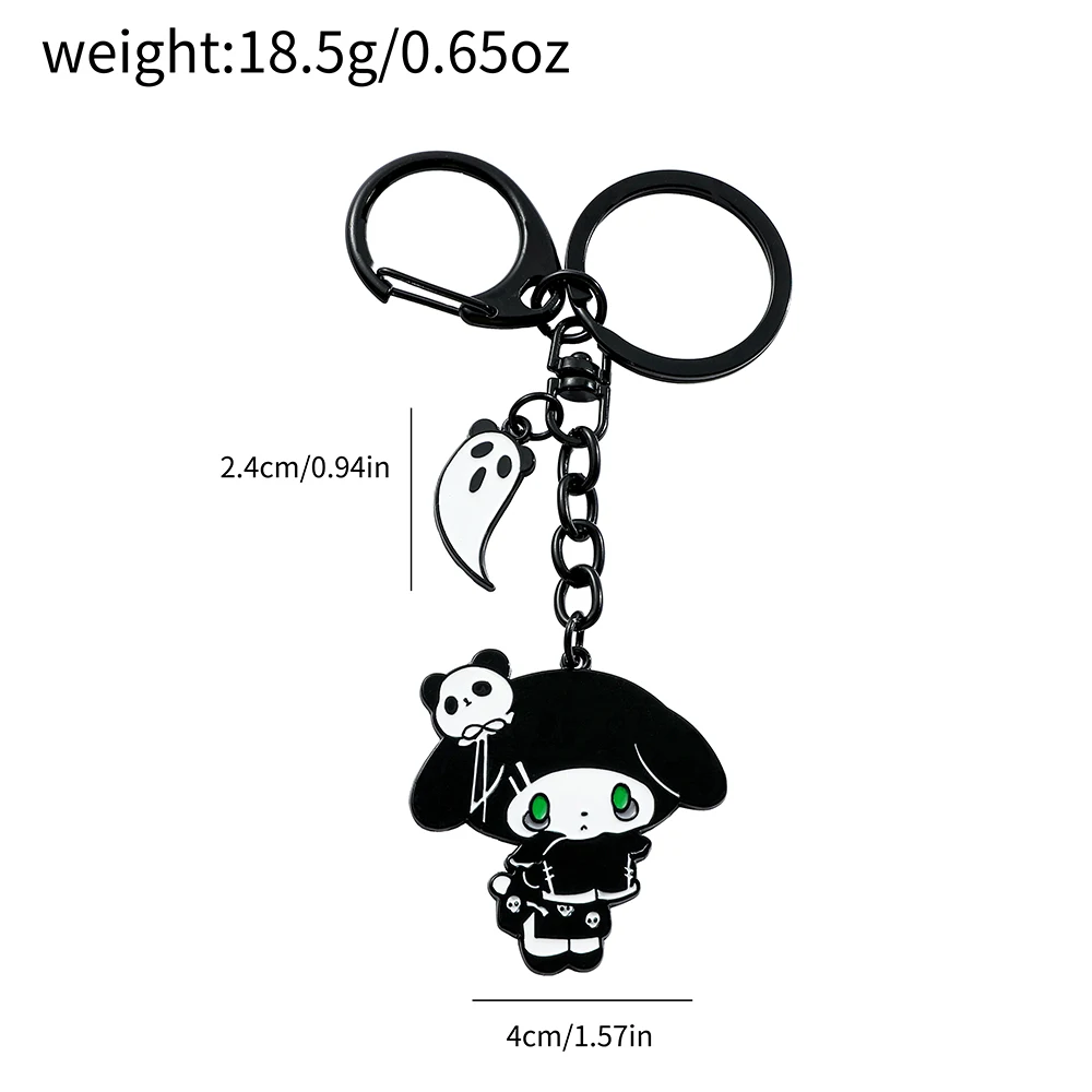 Sanrio Cartoon Cute Cinnamon Hello Kitty Keyrings Sweet Cool Kuromi Melody KeyChain For Friends Jewelry Pendant Accessories