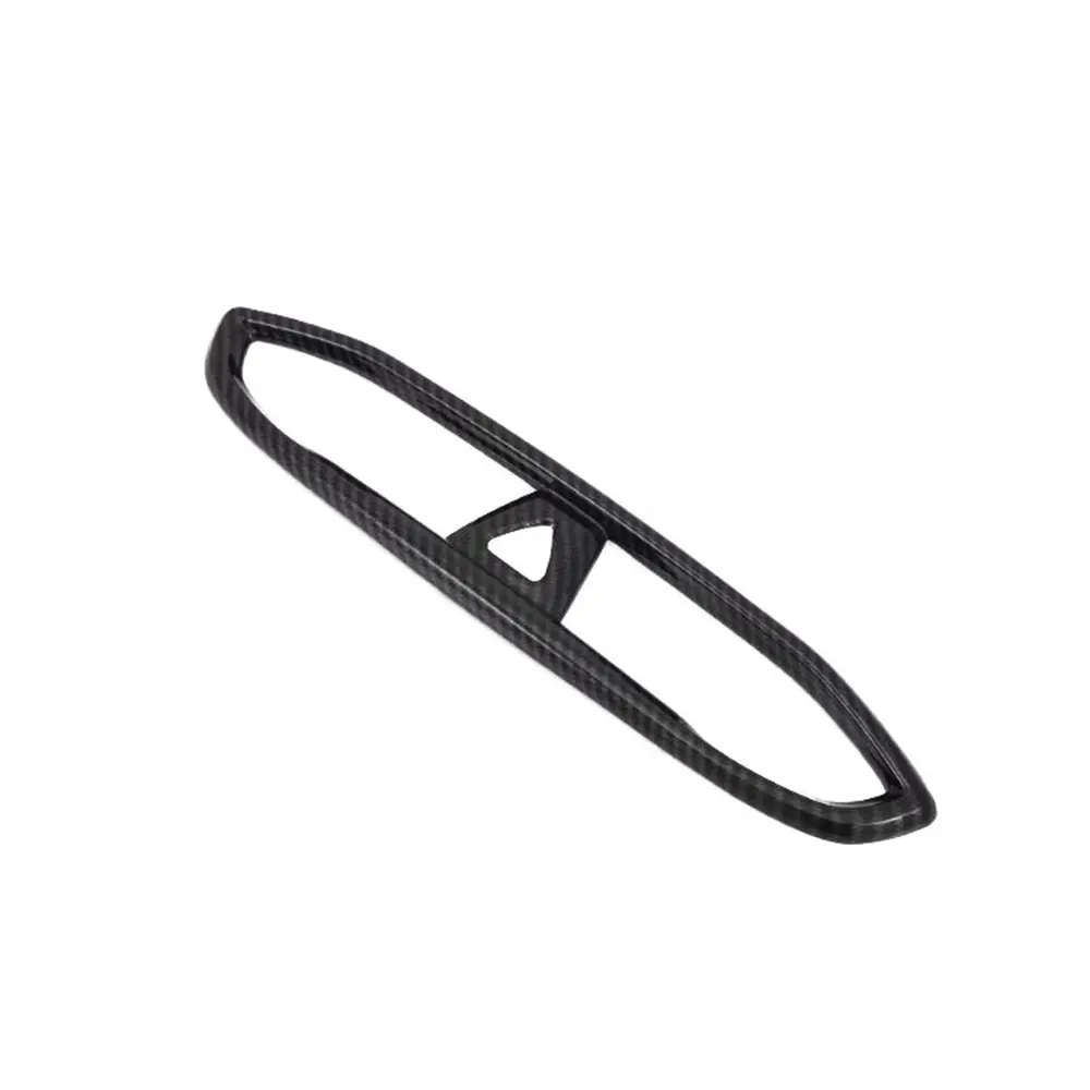 1pc ABS Car Front Center Air Outlet Vent Trim for Hyundai Santa Fe 2019-2022 Carbon Fiber Black