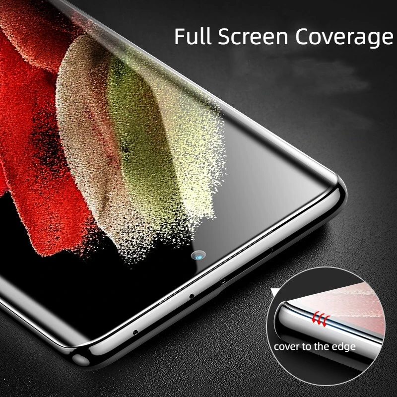 SmartDevil HD Film Tempered Glass for Samsung Galaxy S23 S22 Curved Full Cover Screen Protector for Samsung S23 Plus S22 Plus