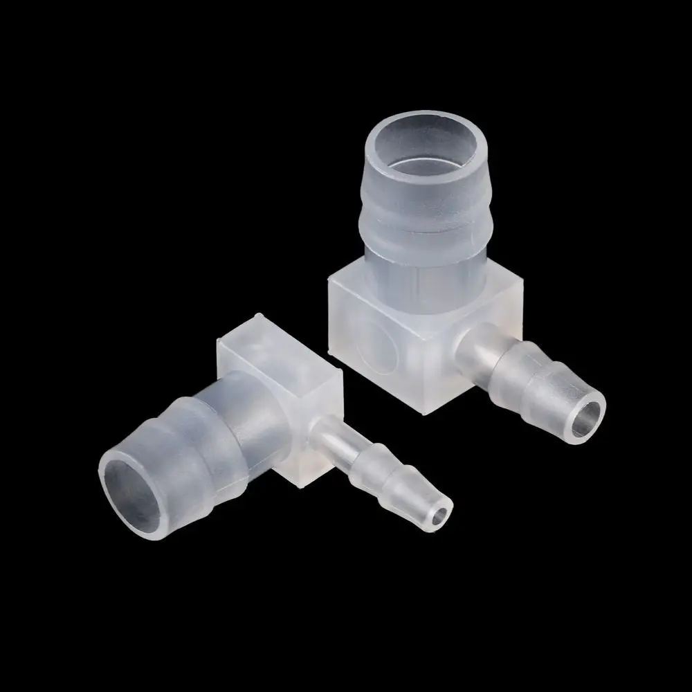 10Pcs Durable PP Plastic Elbow Connectors 4-20mm Transparent Aquarium Tank Fittings 90 Degree Pagoda Hose Joint Air Pump Aerator