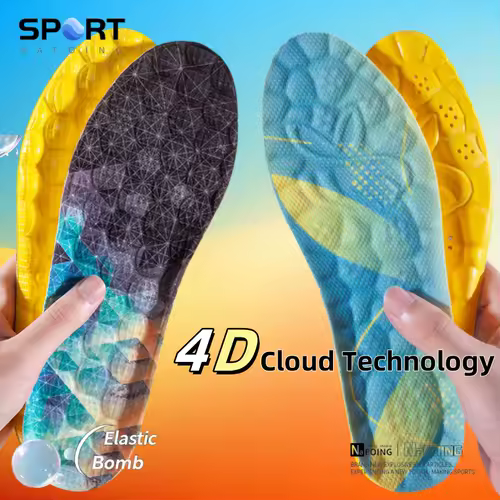 4D Cloud Technology Sports Insoles for Shoes PU Sole Soft Breathable Shock Absorption Cushion Running Orthopedic Care Insoles - Image 13