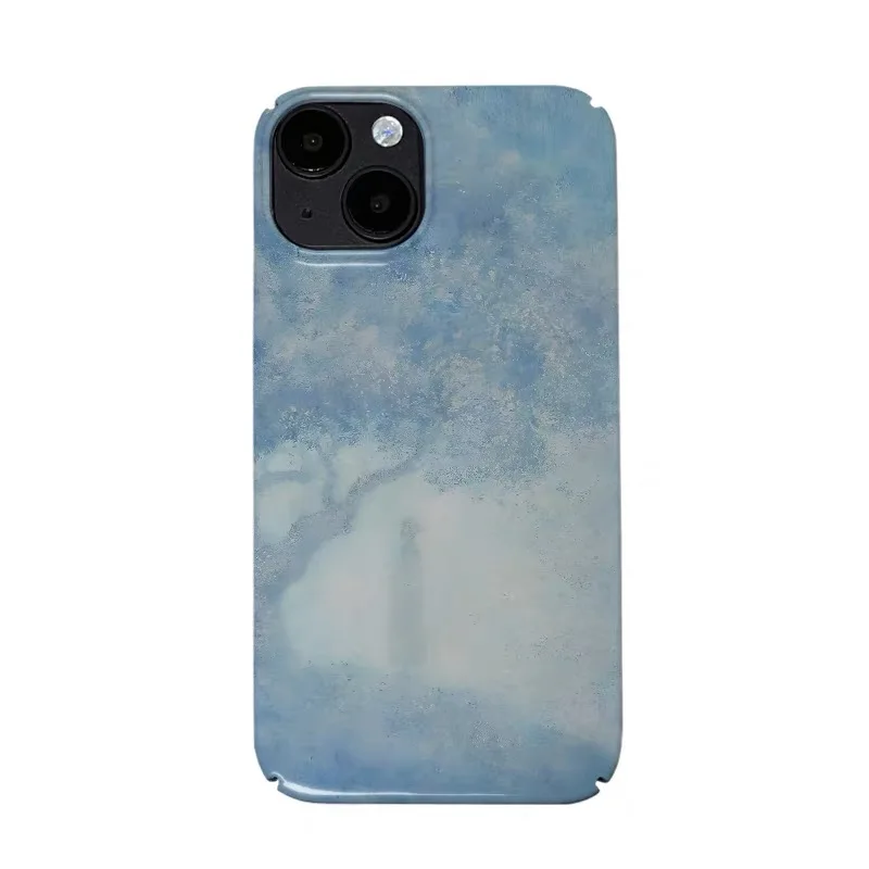 

The Girl Under The Blue Mist Tree Shockproof Case for IPhone 16E 15 14 13 Pro Max Back Phone Cover for 12 11 Pro Plus XR Cover