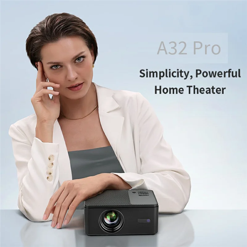Nieuw - AUN A32 Projector Android 13 1280X720p Resolutie, Draagbare Home Cinema Mini LED voor telefoons en computers