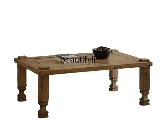 

Q181 Living Room Coffee Table Solid Wood Tea Table Bed & Breakfast Chinese C Tea Table Quiet Style living room furniture