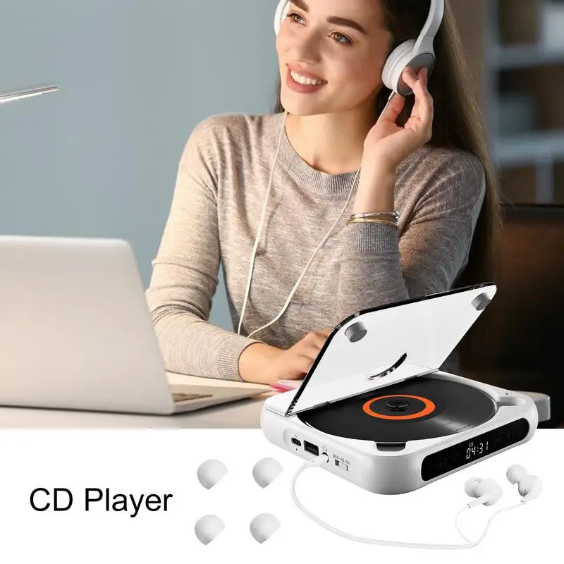 Disk Players Wireless Touch Control Small Music Player With Headphones Personal Disc Player With Anti-Shock And Clear Sound