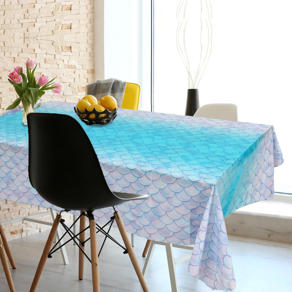 Mermaid Scale Theme Tablecloth Mermaid Birthday Party Supplies Girls Birthday Table Decoartion For Home Dinning Kitchen Decor