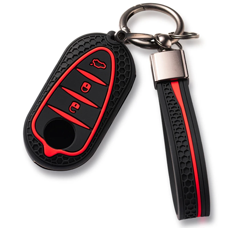 Silicone Key Cover Holder For Alfa Romeo Giulietta Myth Junior 4C Romeo Mito Myth 159 GTO GTA Car Remote Control Car Accessories