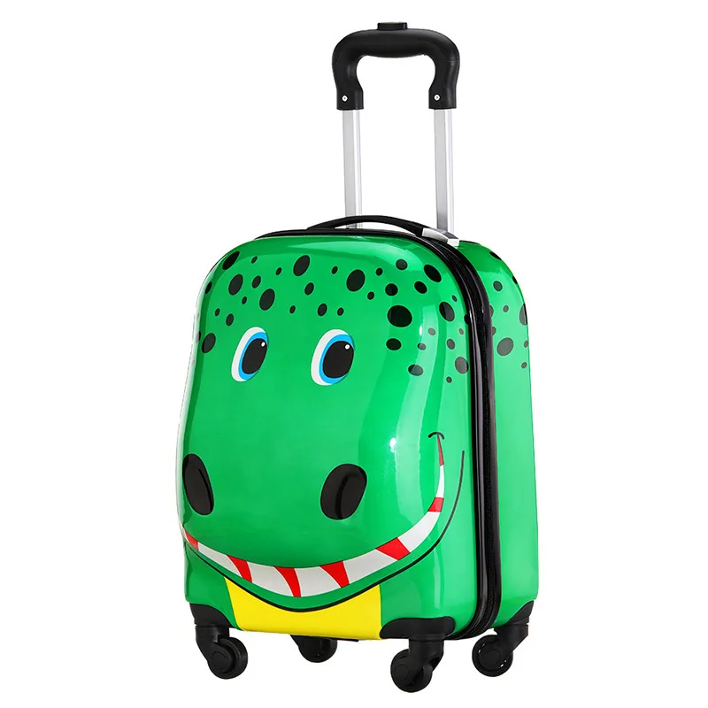 18 Inch PC+ABS Cartoon Cute Carry-on Children\'s Travel Suitcase On Wheels Trolley Kids LuggageBoarding Case For Boys And Girls