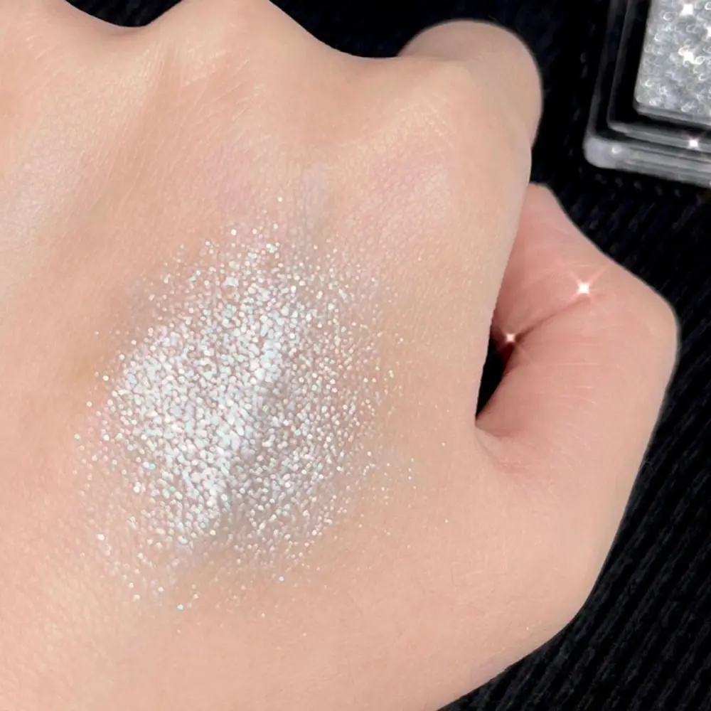 Palette di ombretti impermeabili a 6 colori Ombretto affumicato blu luccicante a lunga durata Glitter Illumina i pigmenti degli occhi Cosmetici