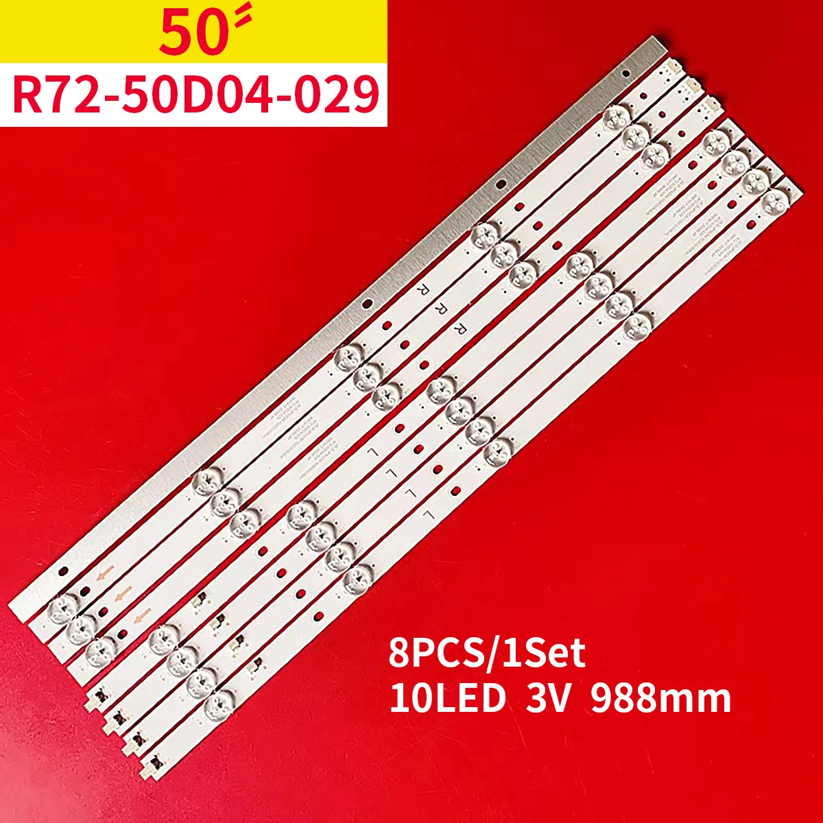 

LED light strip For 50" TV JS-D-JP50DM-102ED (00804) 988141T.30066.4P R72-50D04-029 E493538 ROJEM HBTV-50K5S RC50B19S-4KSM