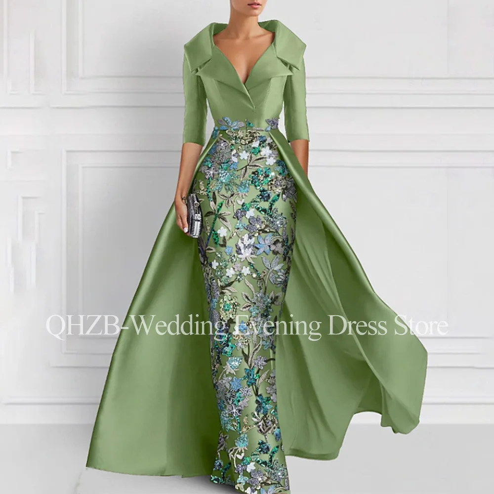 

Customized Elegant Long Evening Dresse for Special Occasions Beads V-Neck Floor-Length Mermaid Women Gala Prom Party Gowns 2026