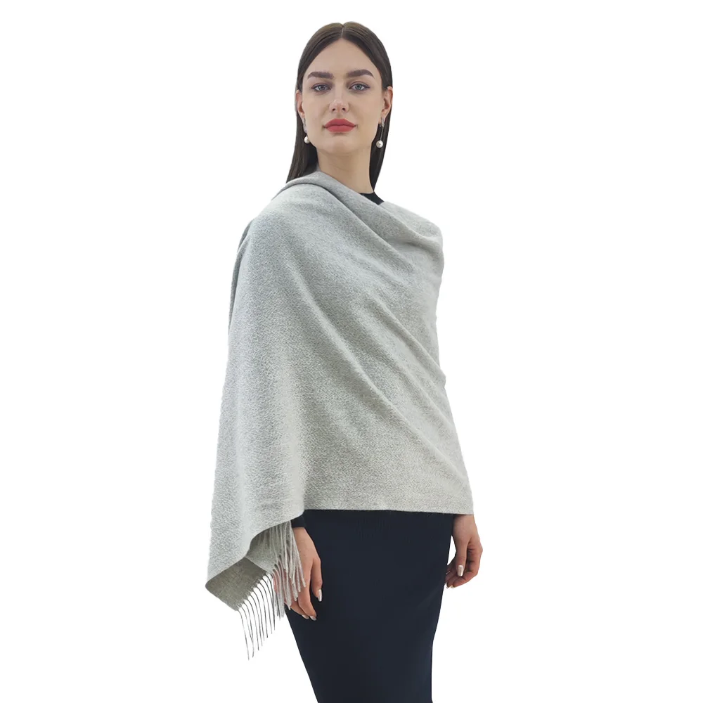 200*70cm 100% Cashmere Scarf Long Tassels Pashmina Luxury Brand Solid Shawls And Wraps For Women Winter Oversized Floral Blanket