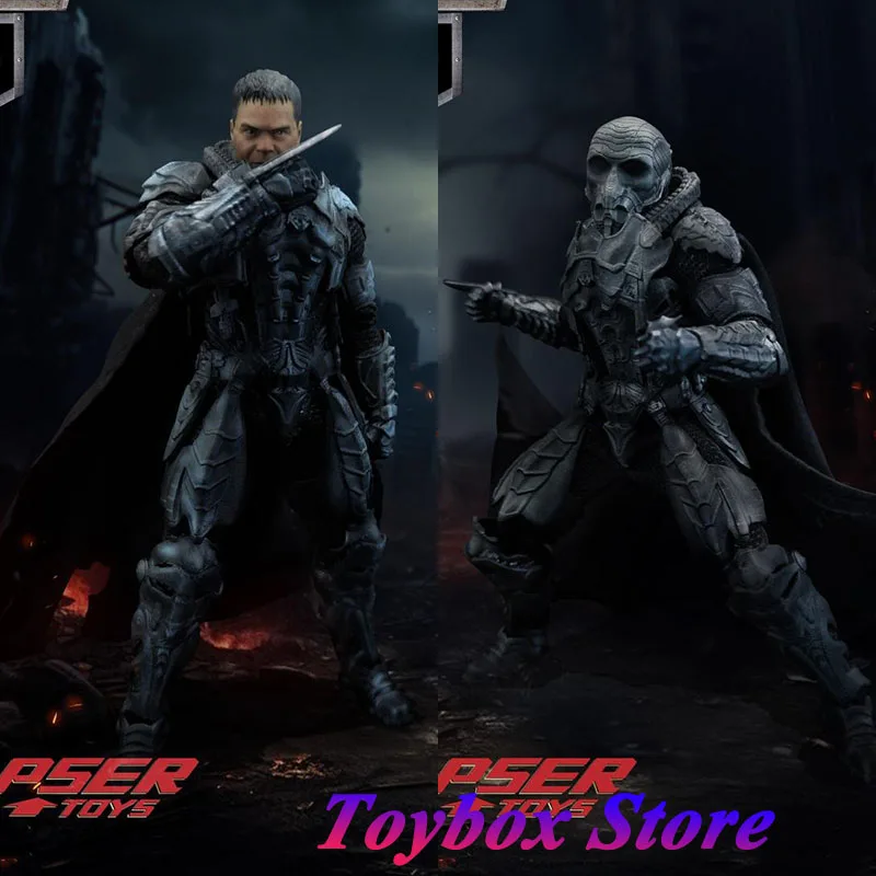 

PSERTOYS 1/12 Scale Dru-Zod Movable Man Soldier Model DC Anime Series General Dark Star Delicate 6" Full Set Action Figure