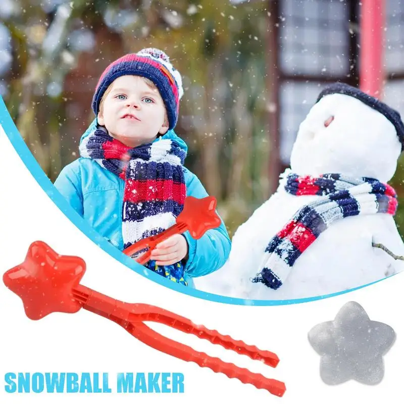 Máquina para hacer bolas de nieve con Clip en forma de estrella para niños, molde educativo para bolas de nieve, juguetes divertidos para actividades de invierno