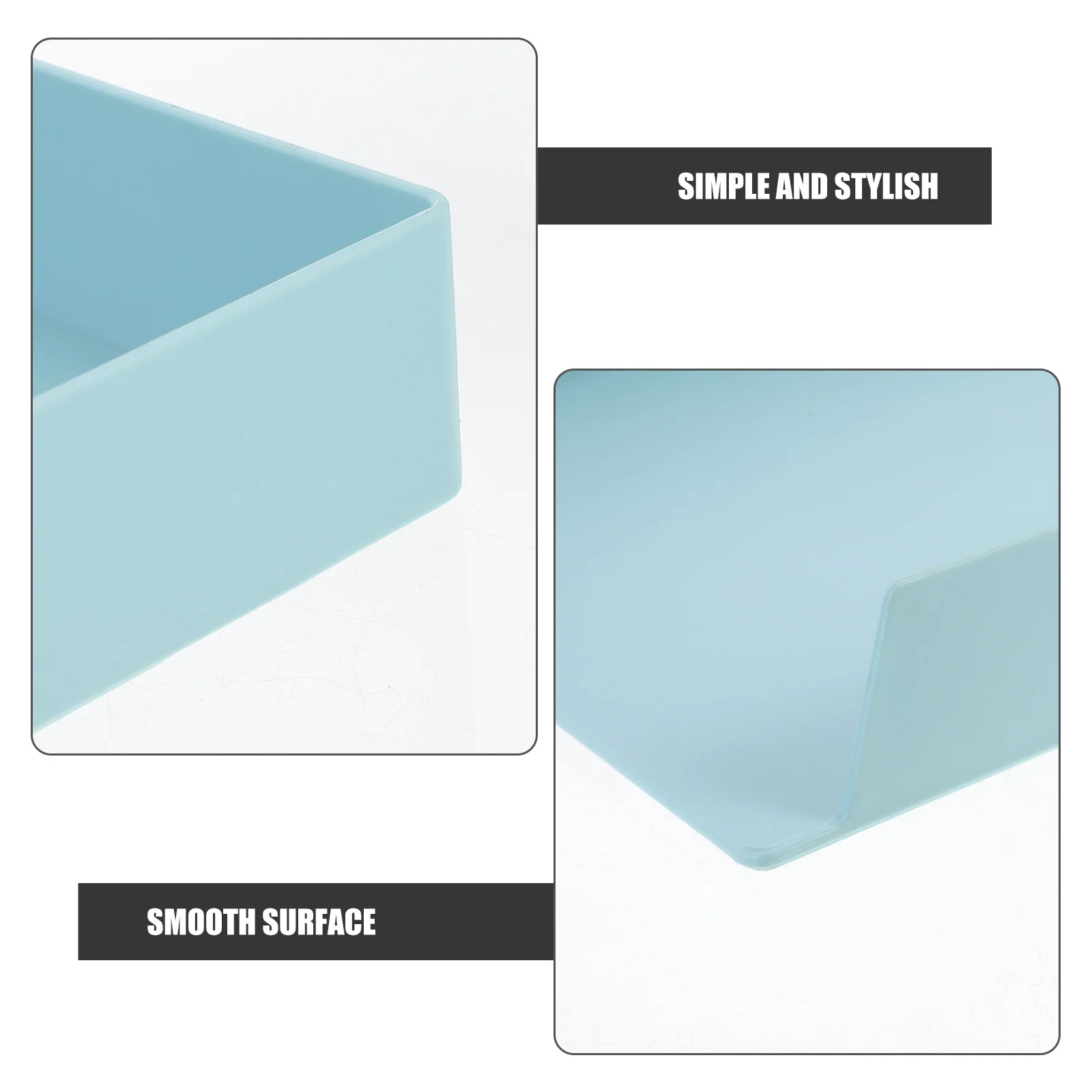 

3Pcs Multi-Functional File Storage Shelf ABS Large Capacity Office Desktop Organizer Document Holder Stationery Container