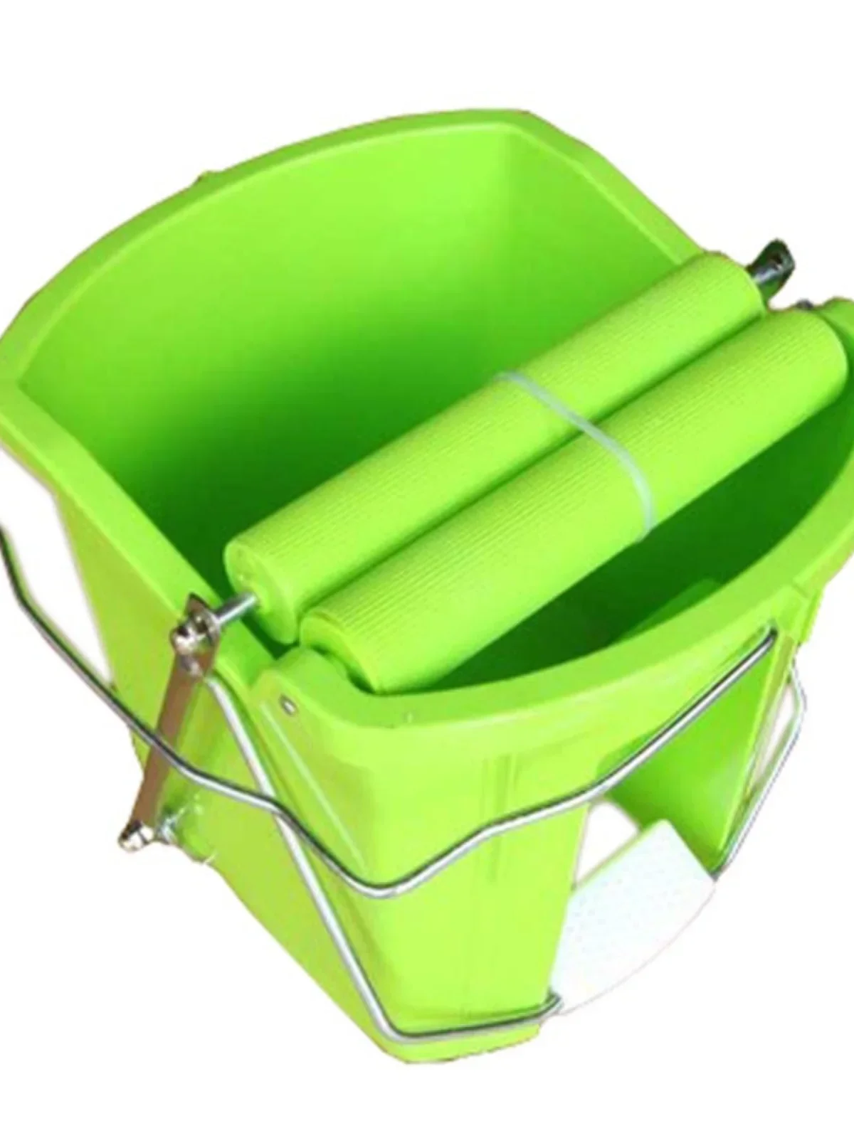 Foot operated semi-automatic mop bucket, stainless steel mop for wiping the floor, thickened for household use