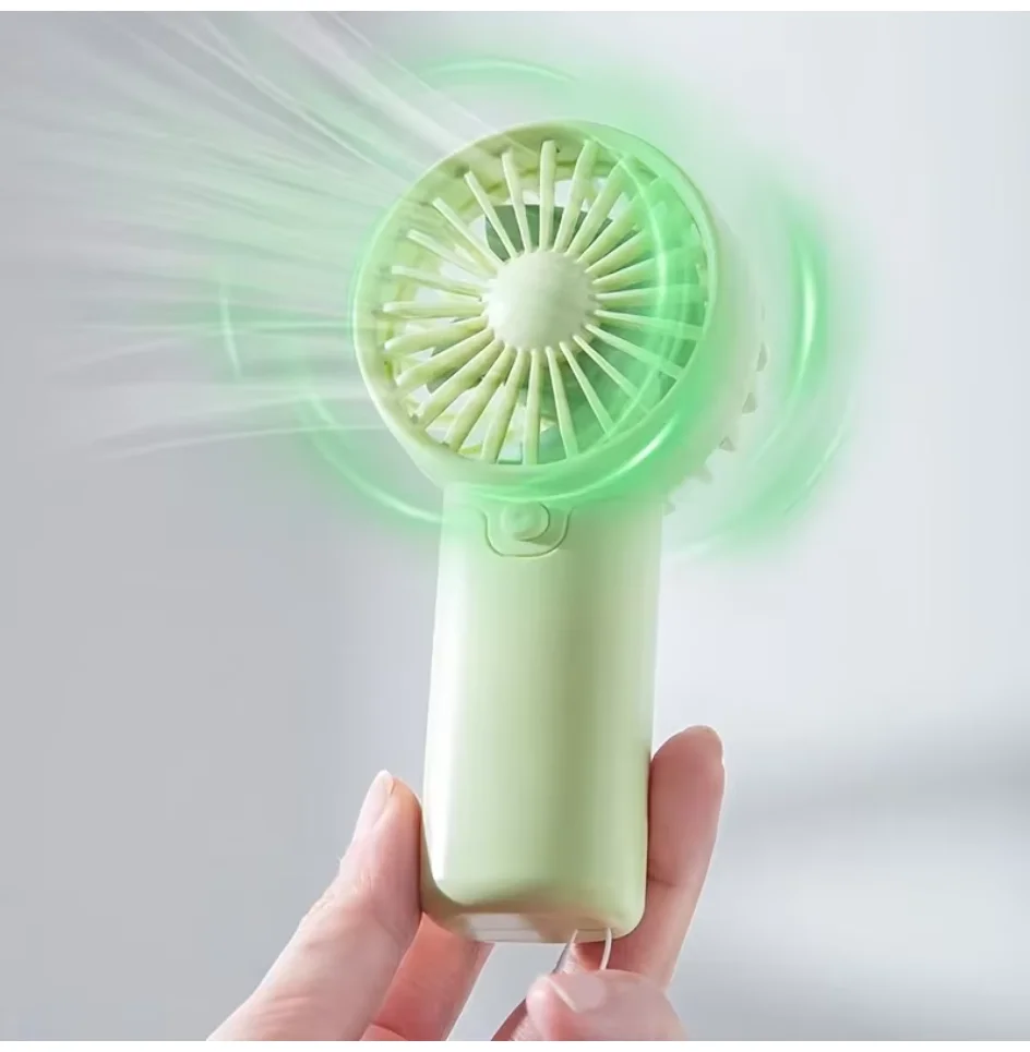Cute Mini Fan Portable Handheld Fan Lightweight Handy Fan Pocket Size Low Noise Small Electric Fan Student Gift Outdoor Fan