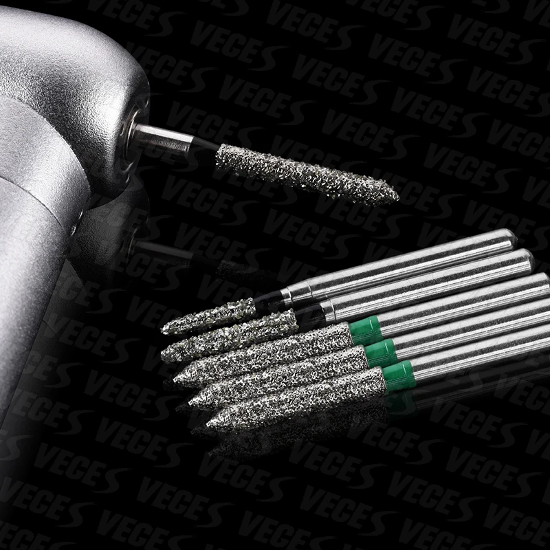 SO Type 10pcs Dental Diamond Burs Drill for Nails Emery Burs Dentistry Milling Cutters High Speed Hand Piece Dentist Strawberry