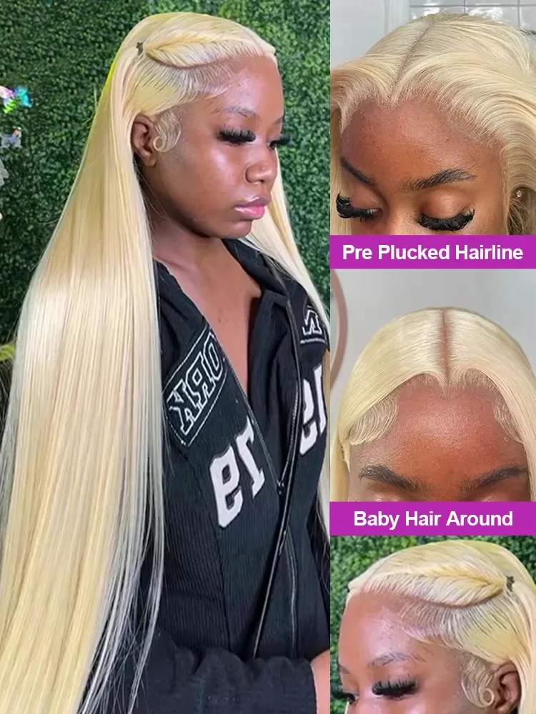 30 40 Inch 613 Honey Blonde 13x6 Hd Transparent Lace Front Human Hair 13x4 Colored Bone Straight Lace Frontal Wig 250% Density 1