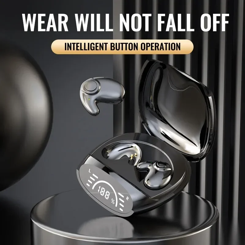 Sleeping Bluetooth 5.3 Headphones Wireless TWS Invisible Earbuds HD Call Stereo Noise Reduction Ultra Long Standby For All Phone