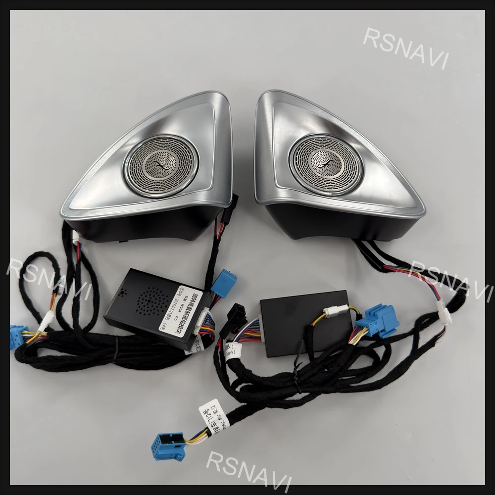 4D Rotating Tweeter Speakers with Ambient Lights for Mercedes-Benz C-Class W206 2022-2025 Small Motor Version Car Audio Retrofit