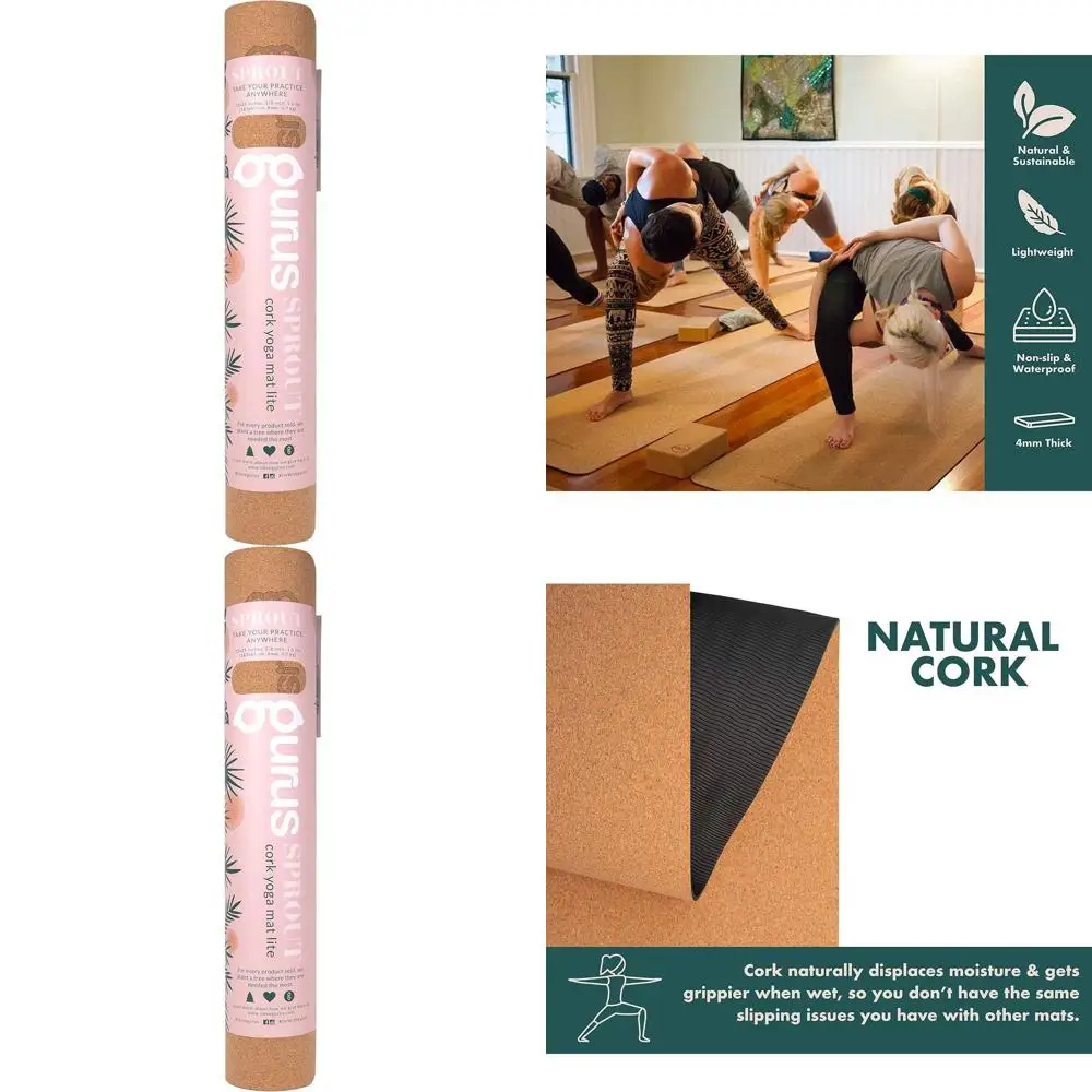 

Толстый, нескользящий пробковый коврик для йоги, устойчивый к поту, для домашних тренировок