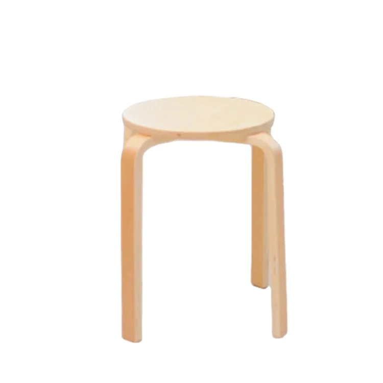 

A Beautifully Simple Family-sized, Three-legged Colorful Dining Stool