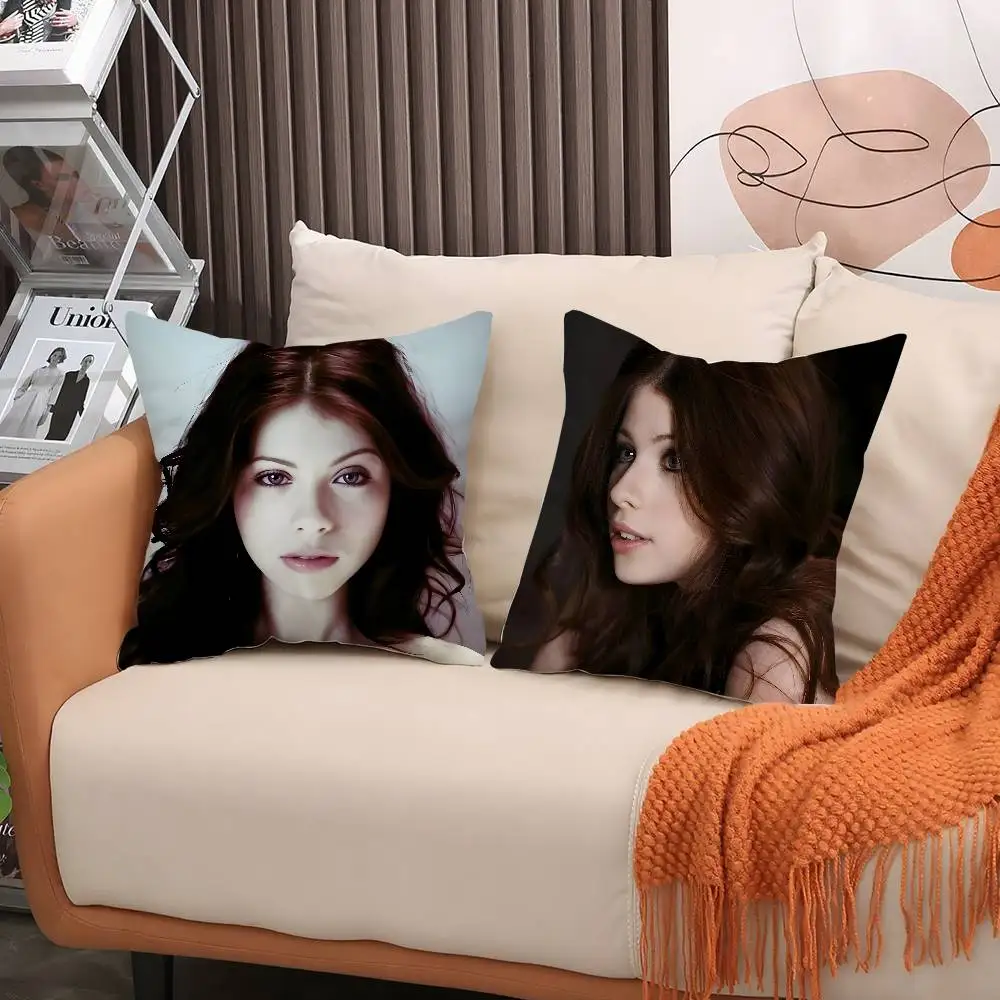 المغني M-Michelle T-TrachtenbergS كيس وسادة لينة أفخم النسيج مزدوجة الوجهين طباعة ديكور غرفة المعيشة المنزلي هدية وسادة