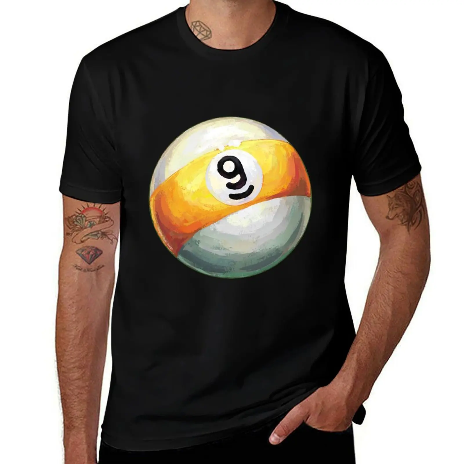 

Billiards 9 Ball T-Shirt anime tshirt man t shirt designer T-Shirt