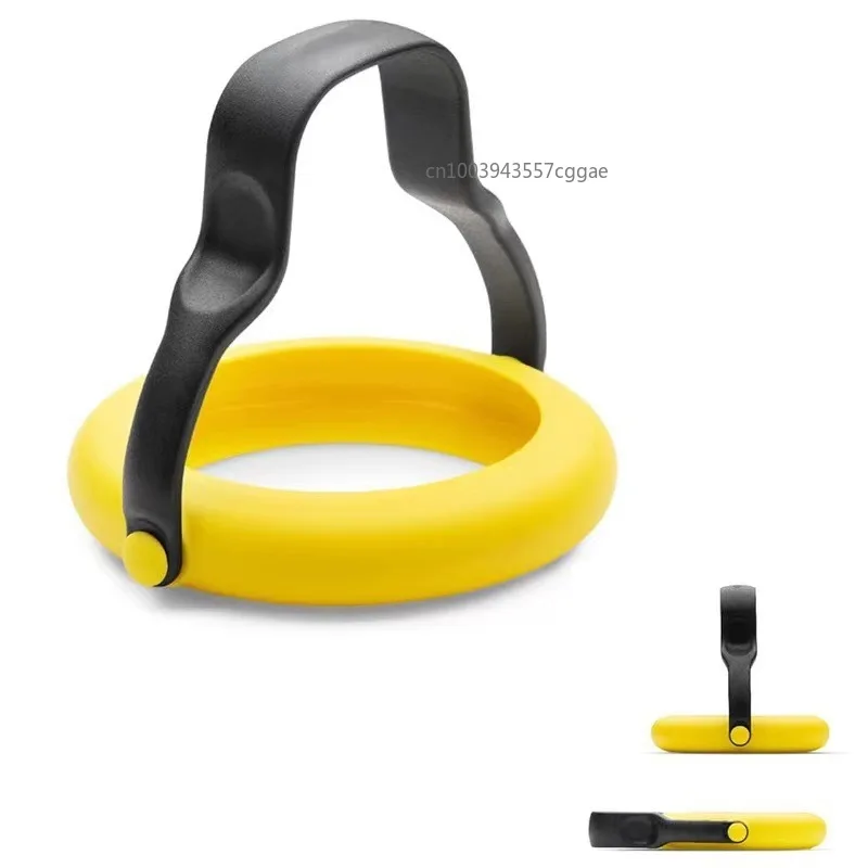 أدوات الطبخ قالب البيض المقلي 3 في 1 يقلب سهل صنع أدوات البيض DIY بها بنفسك مع مقبض حلقة البيض المضادة للتسرب للإفطار