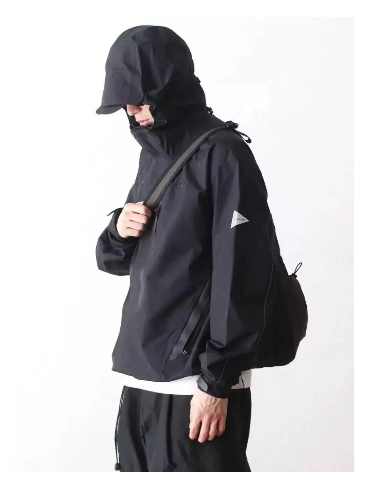 

Куртка для походов свободного кроя, ветрозащитная, для активного отдыха, в японском функциональном стиле, осенняя, с длинными рукавами, на молнии