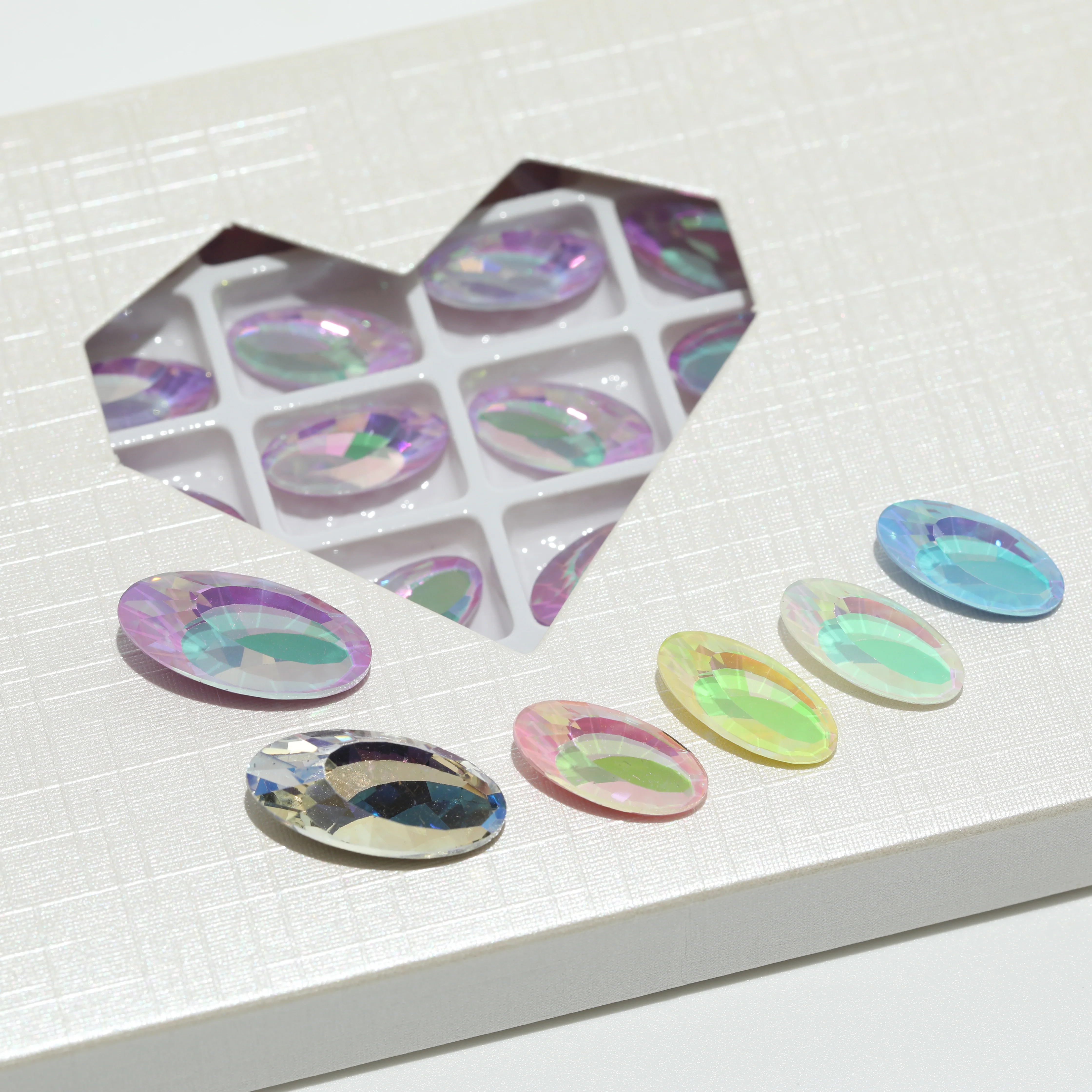 GRST Premium Dream Mirror Series Strasssteine DV4061 Ovale Fancy Stones Glänzende Kristalle DIY-Zubehör für Nagelkunst und Hochzeitskleider – Detail 5