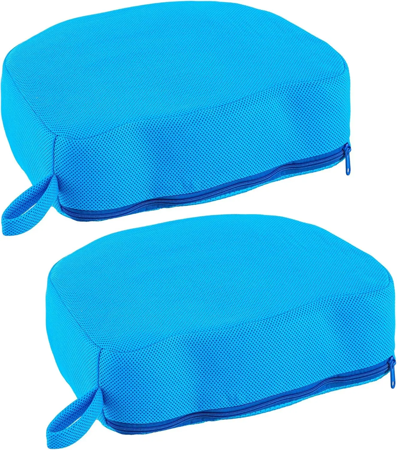 2-Pack Weighted Hot Tub Booster Seat, Quick-Dry 3D Air Mesh Cover, Non-Slip Bottom for Adults Indoor Outdoor Spa Cushion