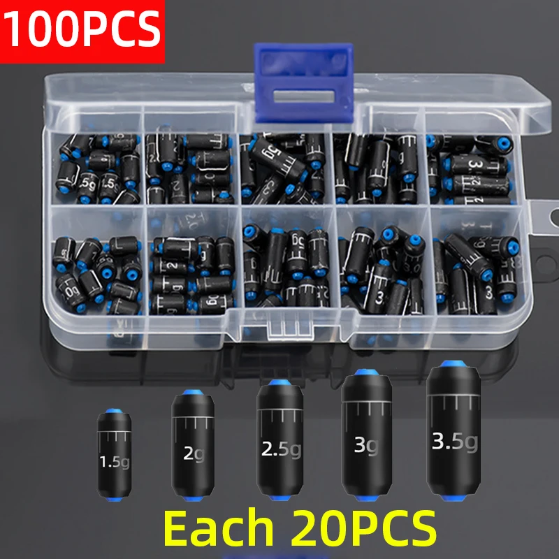 Aorace 50/100 PCS 1,5G-3,5G Skala Blei Tisch Angeln Blei Leder Skala Blei Angeln Getriebe Zubehör Großhandel