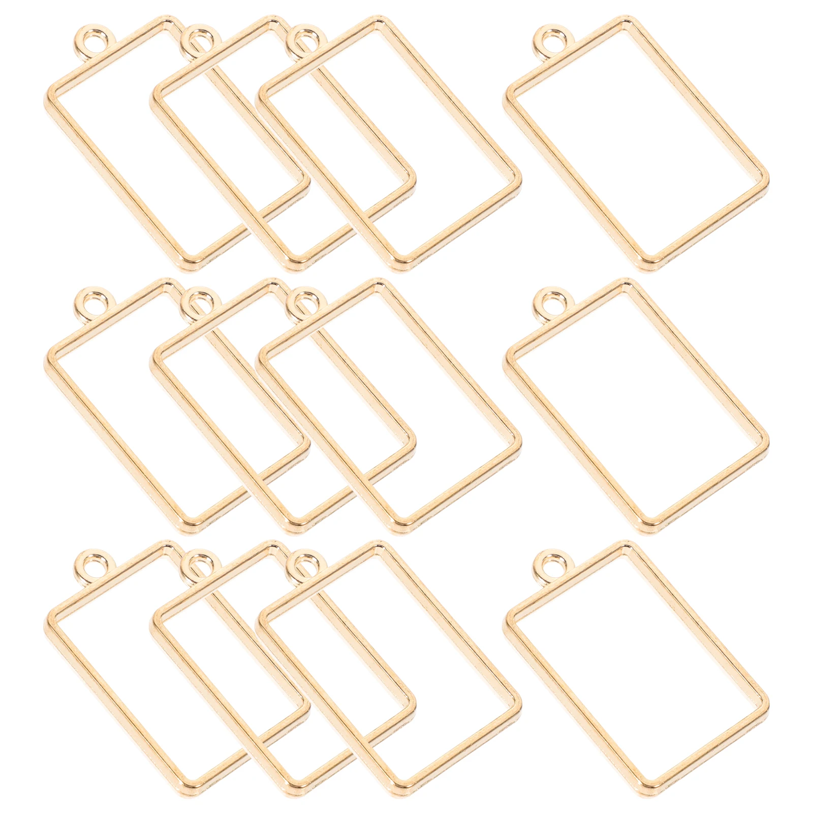 

50 Pcs Resin Border Jewelry Bezels Pendant for Making Blanks Drop Open Necklaces Trays