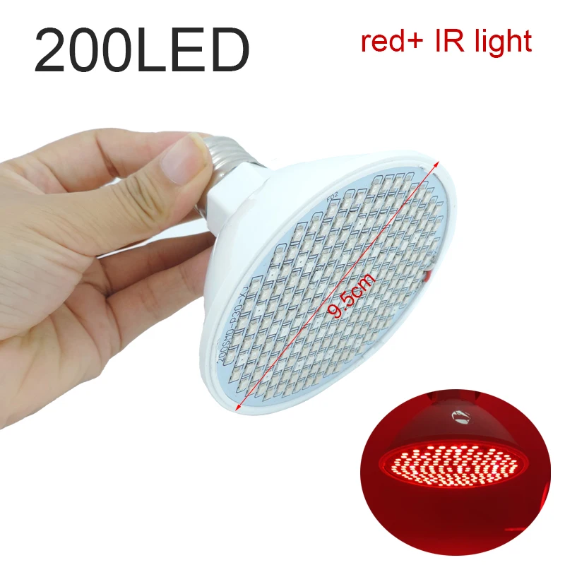 620nm 660nm 850nm Red led plant grow lamp Anti Aging Deep Light bulb IR Infrared Phototherap for Body Skin Pain at Home V27