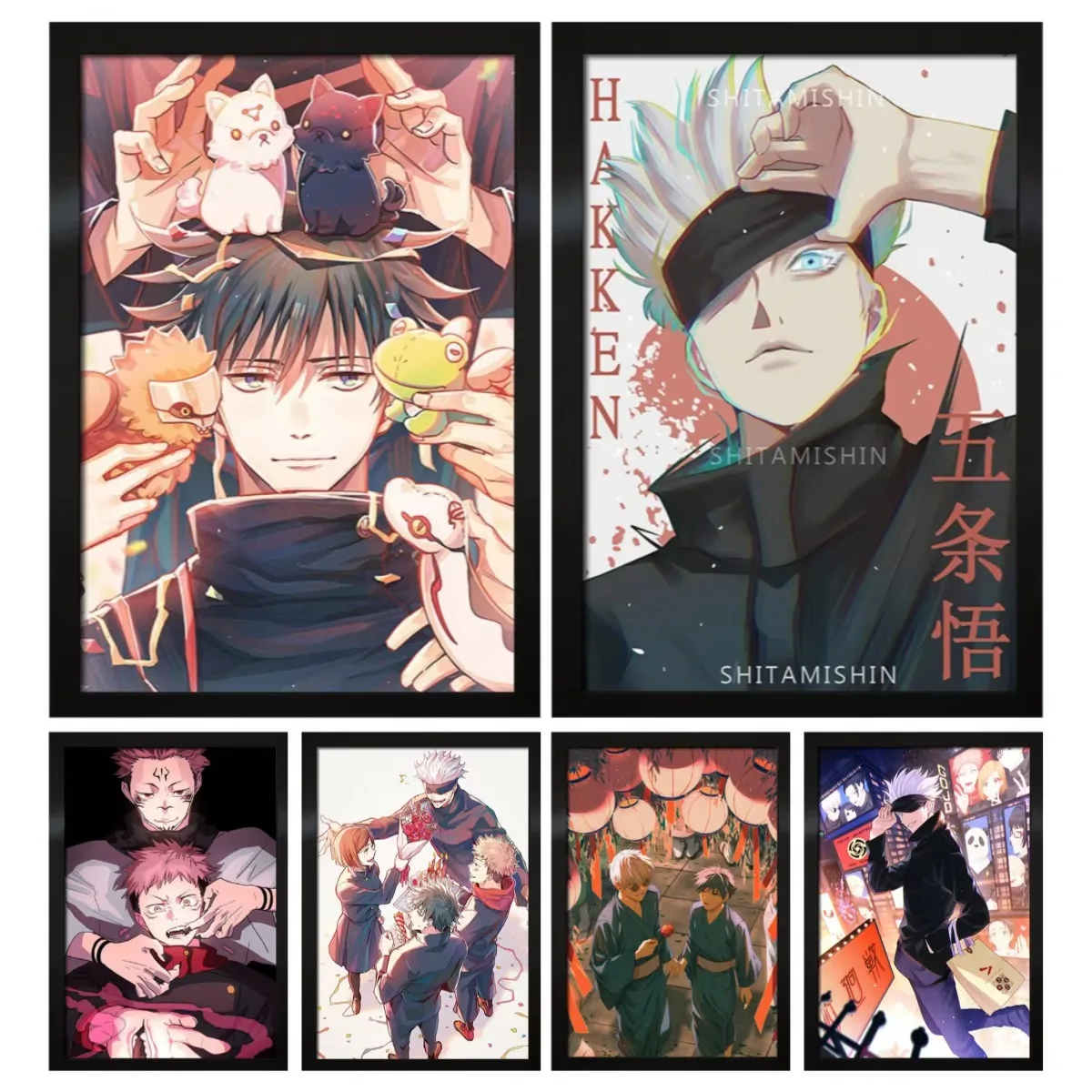 Diamantmalerei Anime Jujutsu Kaisen Gojo Fushiguro Diamantmosaik Handgemachte Kunst Exquisites Kreatives Geschenk Heimdekoration