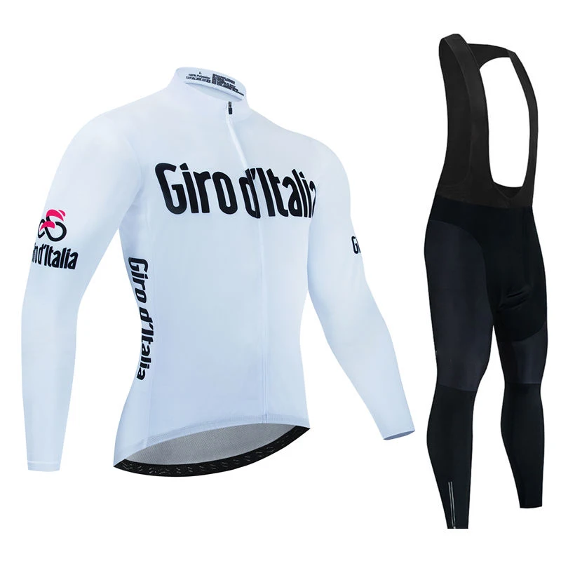 Italia New Pro Team Breathable Long Sleeve Men Cycling Jersey Set MTB Bike Clothing Autumn Bicycle Clothes Maillot Ropa Ciclismo