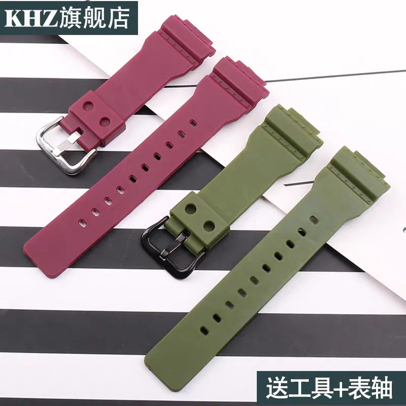 16 مللي متر الرجال الراتنج حزام ساعة اليد اكسسوارات متوافقة ل كاسيو GMA-S110 S120 S130 S140 حزام (استيك) ساعة المرأة المطاط الرياضة معصمه