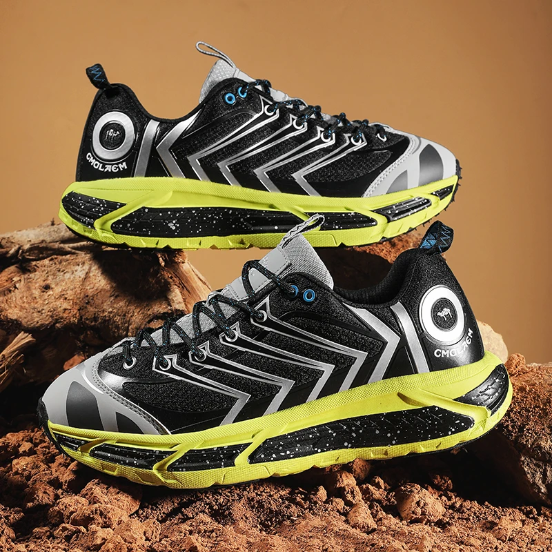 

New Versatile Fashionable Mens Womens Sports Shoes Outdoor Non Slip Lace Up Running Shoes Anti Twist Breathable Walking Shoes