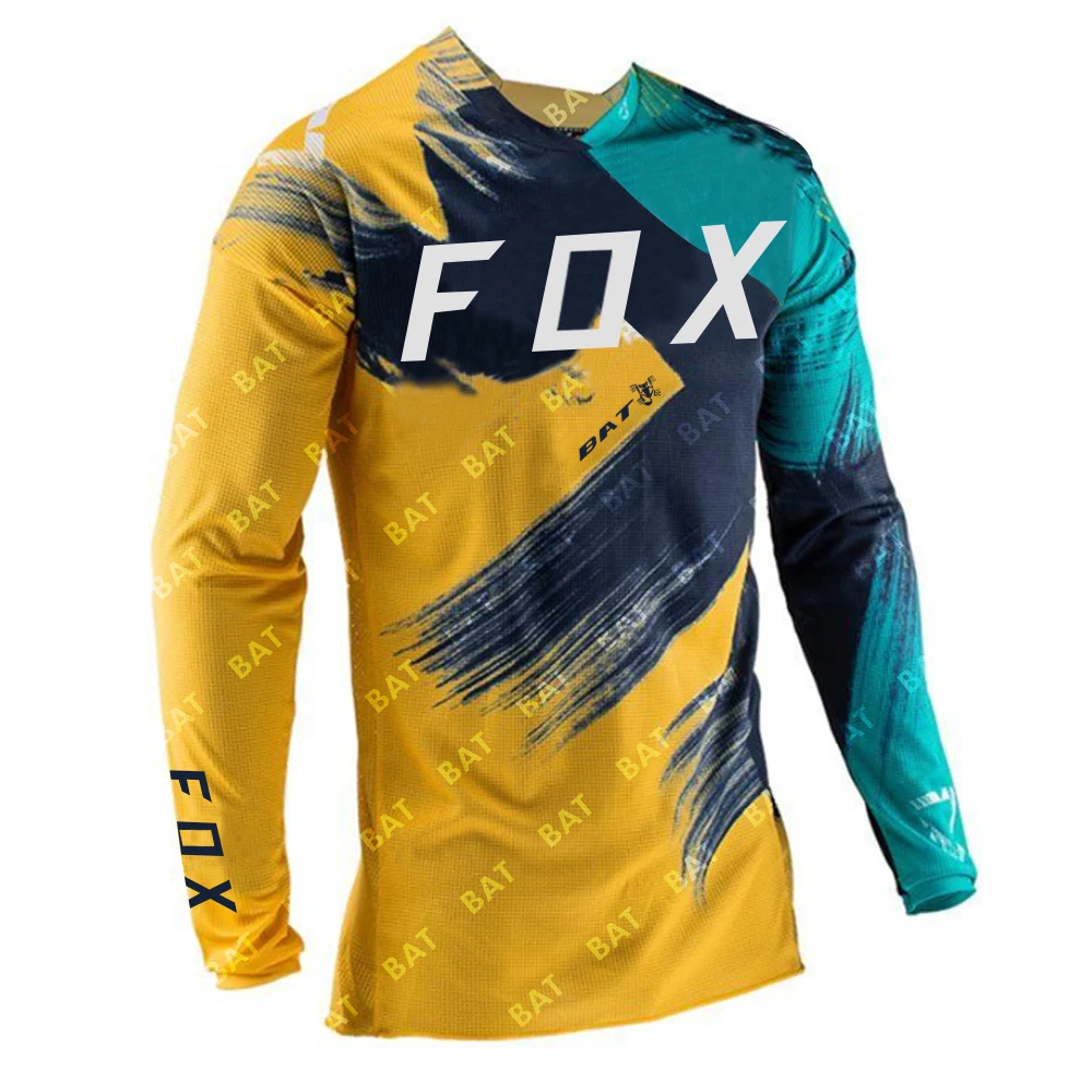 BAT FOX MTB Jersey Downhill Jersey Mountain Bike Shirt Camiseta Motocross T-Shirt Quick-Dry Enduro Off-Road Man Cycling Maillot